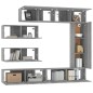 vidaXL 7-tlg. TV-Schrank-Set Grau Sonoma Holzwerkstoff vidaXL 7-tlg. TV-Schrank-Set Grau Sonoma Holzwerkstoff