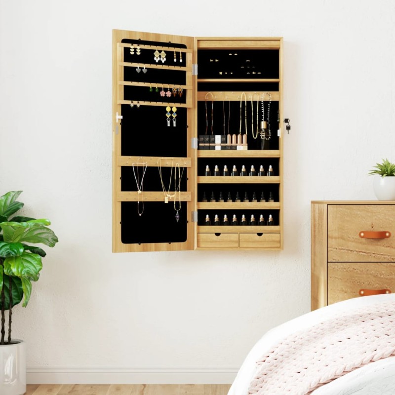 vidaXL Spiegel-Schmuckschrank mit LED-Beleuchtung Wandmontage vidaXL Spiegel-Schmuckschrank mit LED-Beleuchtung Wandmontage