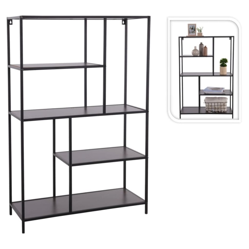 H&S Collection Standregal 4 Etagen 76x30x116 cm Schwarz H&S Collection Standregal 4 Etagen 76x30x116 cm Schwarz