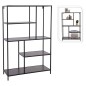 H&S Collection Standregal 4 Etagen 76x30x116 cm Schwarz H&S Collection Standregal 4 Etagen 76x30x116 cm Schwarz