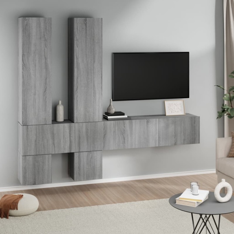 vidaXL TV-Wandschrank Grau Sonoma Holzwerkstoff vidaXL TV-Wandschrank Grau Sonoma Holzwerkstoff