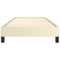 Bettgestell Creme 80x200 cm Kunstleder Bettgestell Creme 80x200 cm Kunstleder