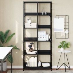 vidaXL Bücherregal Schwarz 78,5x33x188,5 cm Holzwerkstoff