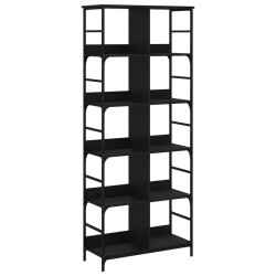 vidaXL Bücherregal Schwarz 78,5x33x188,5 cm Holzwerkstoff