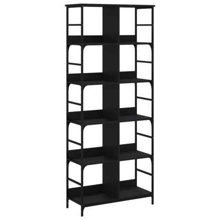 vidaXL Bücherregal Schwarz 78,5x33x188,5 cm Holzwerkstoff