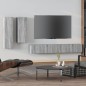 vidaXL 4-tlg. TV-Schrank-Set Grau Sonoma Holzwerkstoff vidaXL 4-tlg. TV-Schrank-Set Grau Sonoma Holzwerkstoff