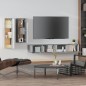 vidaXL 4-tlg. TV-Schrank-Set Grau Sonoma Holzwerkstoff vidaXL 4-tlg. TV-Schrank-Set Grau Sonoma Holzwerkstoff