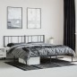 vidaXL Bettgestell mit Kopfteil Metall Schwarz 180x200 cm vidaXL Bettgestell mit Kopfteil Metall Schwarz 180x200 cm