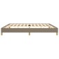 vidaXL Bettgestell Taupe 200x200 cm Stoff vidaXL Bettgestell Taupe 200x200 cm Stoff