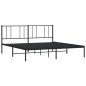vidaXL Bettgestell mit Kopfteil Metall Schwarz 180x200 cm vidaXL Bettgestell mit Kopfteil Metall Schwarz 180x200 cm