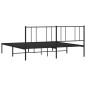 vidaXL Bettgestell mit Kopfteil Metall Schwarz 180x200 cm vidaXL Bettgestell mit Kopfteil Metall Schwarz 180x200 cm