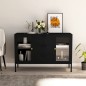 vidaXL Sideboard Schwarz 105x35x70 cm Stahl und Hartglas vidaXL Sideboard Schwarz 105x35x70 cm Stahl und Hartglas