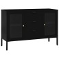 vidaXL Sideboard Schwarz 105x35x70 cm Stahl und Hartglas vidaXL Sideboard Schwarz 105x35x70 cm Stahl und Hartglas