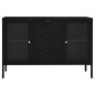 vidaXL Sideboard Schwarz 105x35x70 cm Stahl und Hartglas vidaXL Sideboard Schwarz 105x35x70 cm Stahl und Hartglas