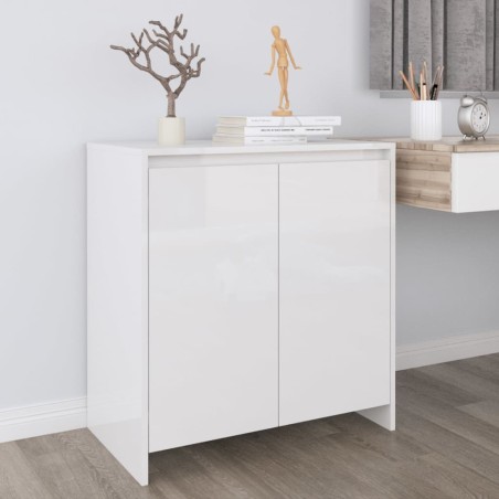 vidaXL Sideboard Hochglanz-Weiß 70x41x75 cm Holzwerkstoff