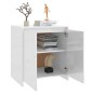 vidaXL Sideboard Hochglanz-Weiß 70x41x75 cm Holzwerkstoff vidaXL Sideboard Hochglanz-Weiß 70x41x75 cm Holzwerkstoff