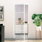 vidaXL Innentür Weiß 83x201,5 cm Hartglas & Aluminium Schlank vidaXL Innentür Weiß 83x201,5 cm Hartglas & Aluminium Schlank