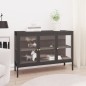 vidaXL Sideboard Anthrazit 105x35x70 cm Stahl und Glas vidaXL Sideboard Anthrazit 105x35x70 cm Stahl und Glas
