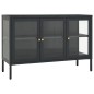 vidaXL Sideboard Anthrazit 105x35x70 cm Stahl und Glas vidaXL Sideboard Anthrazit 105x35x70 cm Stahl und Glas