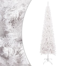 vidaXL Schlanker Weihnachtsbaum Weiß 150 cm