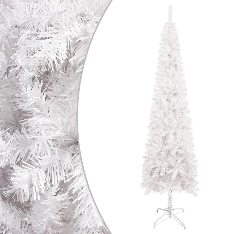 vidaXL Schlanker Weihnachtsbaum Weiß 150 cm vidaXL Schlanker Weihnachtsbaum Weiß 150 cm