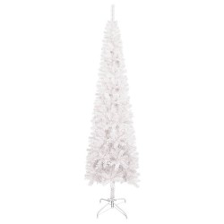 vidaXL Schlanker Weihnachtsbaum Weiß 150 cm