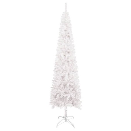 vidaXL Schlanker Weihnachtsbaum Weiß 150 cm