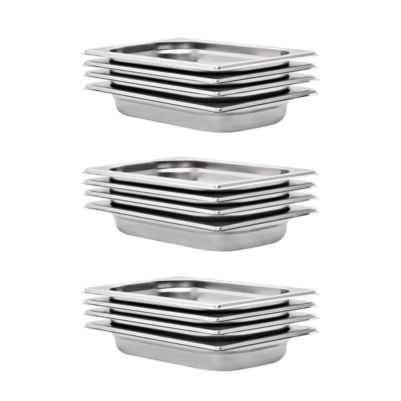 vidaXL Gastronormbehälter 12 Stk. GN 1/4 40 mm Edelstahl vidaXL Gastronormbehälter 12 Stk. GN 1/4 40 mm Edelstahl