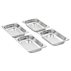 vidaXL Gastronormbehälter 12 Stk. GN 1/4 40 mm Edelstahl 
