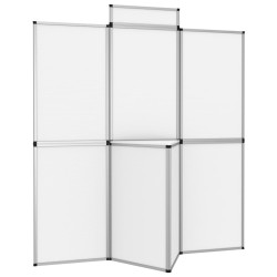 vidaXL 8-Panel Faltdisplay Messewand mit Tisch 181×200 cm Weiß 
