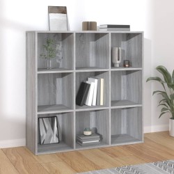 vidaXL Bücherschrank Grau Sonoma 98x30x98 cm