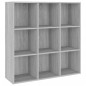 vidaXL Bücherschrank Grau Sonoma 98x30x98 cm vidaXL Bücherschrank Grau Sonoma 98x30x98 cm