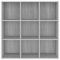 vidaXL Bücherschrank Grau Sonoma 98x30x98 cm vidaXL Bücherschrank Grau Sonoma 98x30x98 cm