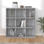 vidaXL Bücherschrank Grau Sonoma 98x30x98 cm vidaXL Bücherschrank Grau Sonoma 98x30x98 cm
