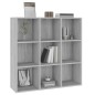 vidaXL Bücherschrank Grau Sonoma 98x30x98 cm vidaXL Bücherschrank Grau Sonoma 98x30x98 cm