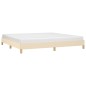 Bettgestell Creme 200x200 cm Stoff Bettgestell Creme 200x200 cm Stoff