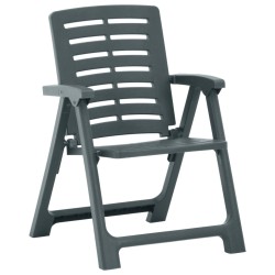 vidaXL Gartenstühle 4 Stk. Kunststoff Grün