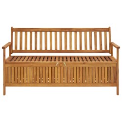vidaXL Gartenbank mit Stauraum 148 cm Massivholz Akazie