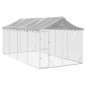 vidaXL Outdoor-Hundezwinger mit Dach Silbern 3x6x2,5m Verzinkter Stahl vidaXL Outdoor-Hundezwinger mit Dach Silbern 3x6x2,5m Verzinkter Stahl