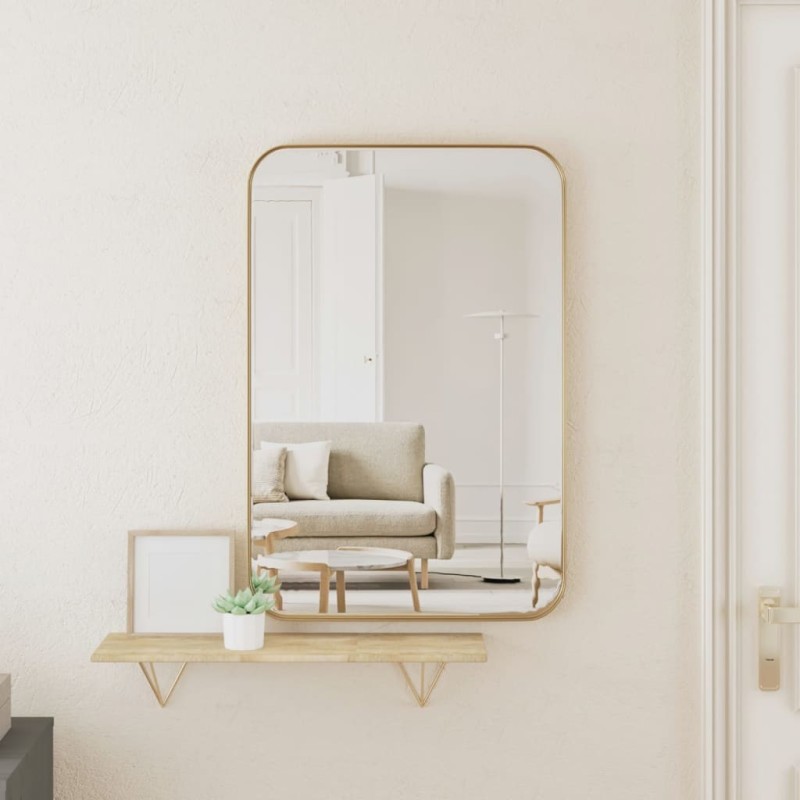 vidaXL Wandspiegel Golden 40x60 cm Rechteckig vidaXL Wandspiegel Golden 40x60 cm Rechteckig