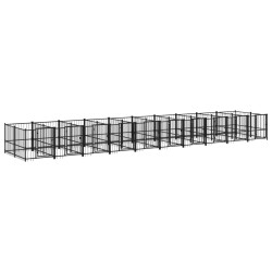 vidaXL Outdoor-Hundezwinger Stahl 18,77 m²