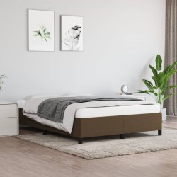 vidaXL Bettgestell Dunkelbraun 140x200 cm Stoff