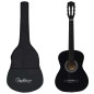 vidaXL Klassikgitarre für Anfänger mit Tasche Schwarz 3/4 36" vidaXL Klassikgitarre für Anfänger mit Tasche Schwarz 3/4 36"