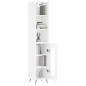 vidaXL Highboard Hochglanz-Weiß 34,5x34x180 cm Holzwerkstoff vidaXL Highboard Hochglanz-Weiß 34,5x34x180 cm Holzwerkstoff