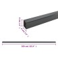 vidaXL Zaunpfosten 10 Stk. Grau 260 cm Stahl vidaXL Zaunpfosten 10 Stk. Grau 260 cm Stahl