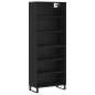 vidaXL Highboard Schwarz 69,5x32,5x180 cm Holzwerkstoff vidaXL Highboard Schwarz 69,5x32,5x180 cm Holzwerkstoff