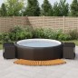 vidaXL Whirlpool-Umrandung Schwarz Poly-Rattan und Massivholz Akazie vidaXL Whirlpool-Umrandung Schwarz Poly-Rattan und Massivholz Akazie