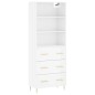 vidaXL Highboard Hochglanz-Weiß 69,5x34x180 cm Holzwerkstoff vidaXL Highboard Hochglanz-Weiß 69,5x34x180 cm Holzwerkstoff