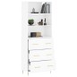 vidaXL Highboard Hochglanz-Weiß 69,5x34x180 cm Holzwerkstoff vidaXL Highboard Hochglanz-Weiß 69,5x34x180 cm Holzwerkstoff