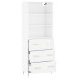 vidaXL Highboard Hochglanz-Weiß 69,5x34x180 cm Holzwerkstoff vidaXL Highboard Hochglanz-Weiß 69,5x34x180 cm Holzwerkstoff